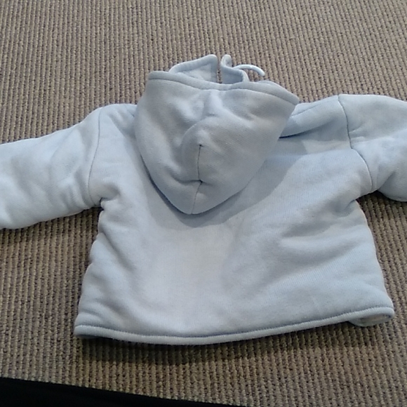 Moda baby 2 piece baby blue crochet detatchable hooded snowsuit - Picture 4 of 7